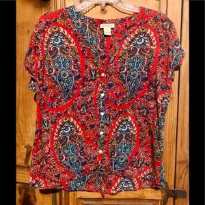 Lucky Brand Top Ties At The Waist Size Large